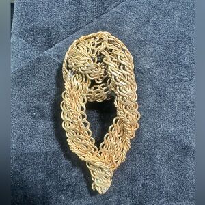 RARE FIND: Vtg SANDOR Brass Ornate Accent Brooch